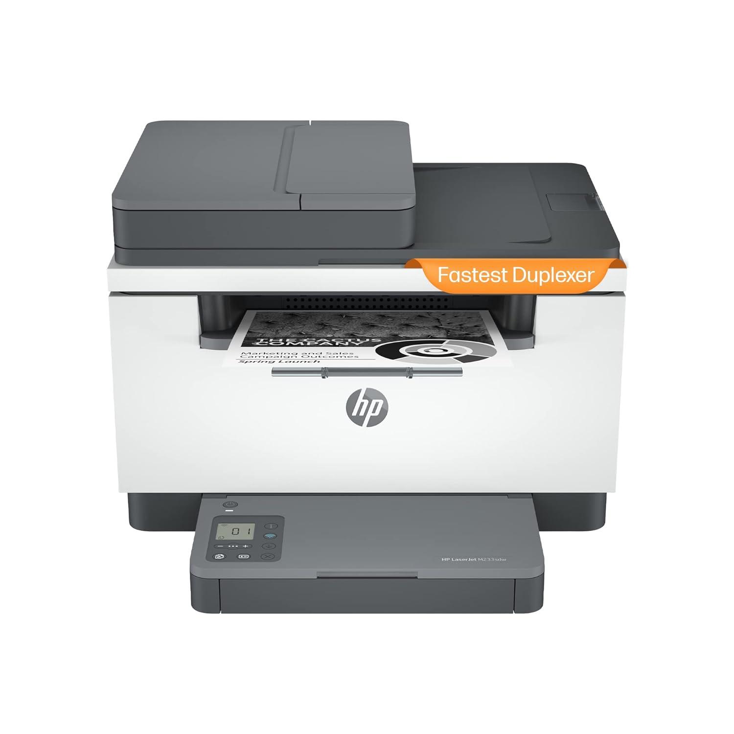 HP LaserJet MFP M233sdw | 29 PPM | 64 MB | USB 2.0, Ethernet, Wireless or Wi-Fi | Copy , Scan, Copy & ADF | Automatic Duplex | A4 Multifunction Printer | 1 Year Warranty