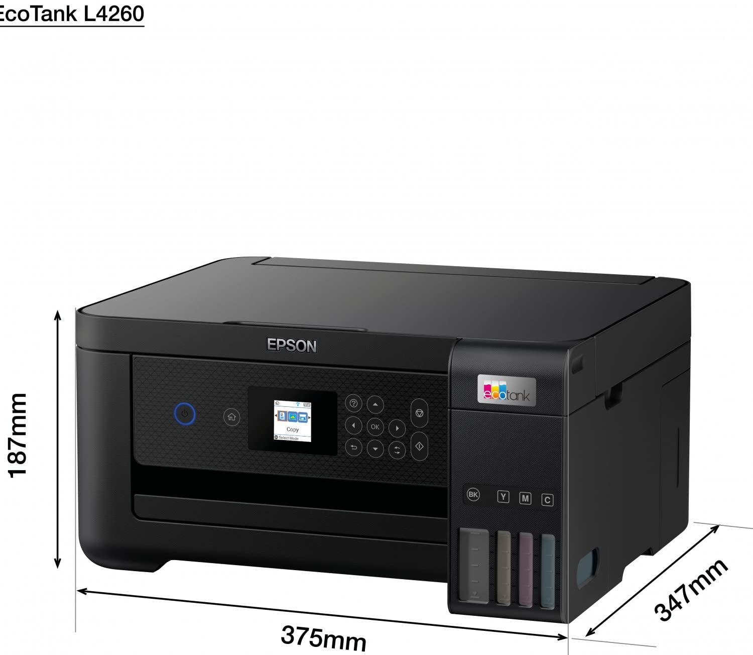 Epson Eco-tank L4260 A4 Ink Tank Color Multifunction Printers | Up to 10.5 ipm / 5.0 ipm (Black / Colour) | Duplex: Up to 6.0 ipm / 4.0 ipm (Black / Colour) | Automatic Duplex | 1 Year Warranty  thumbnail 5