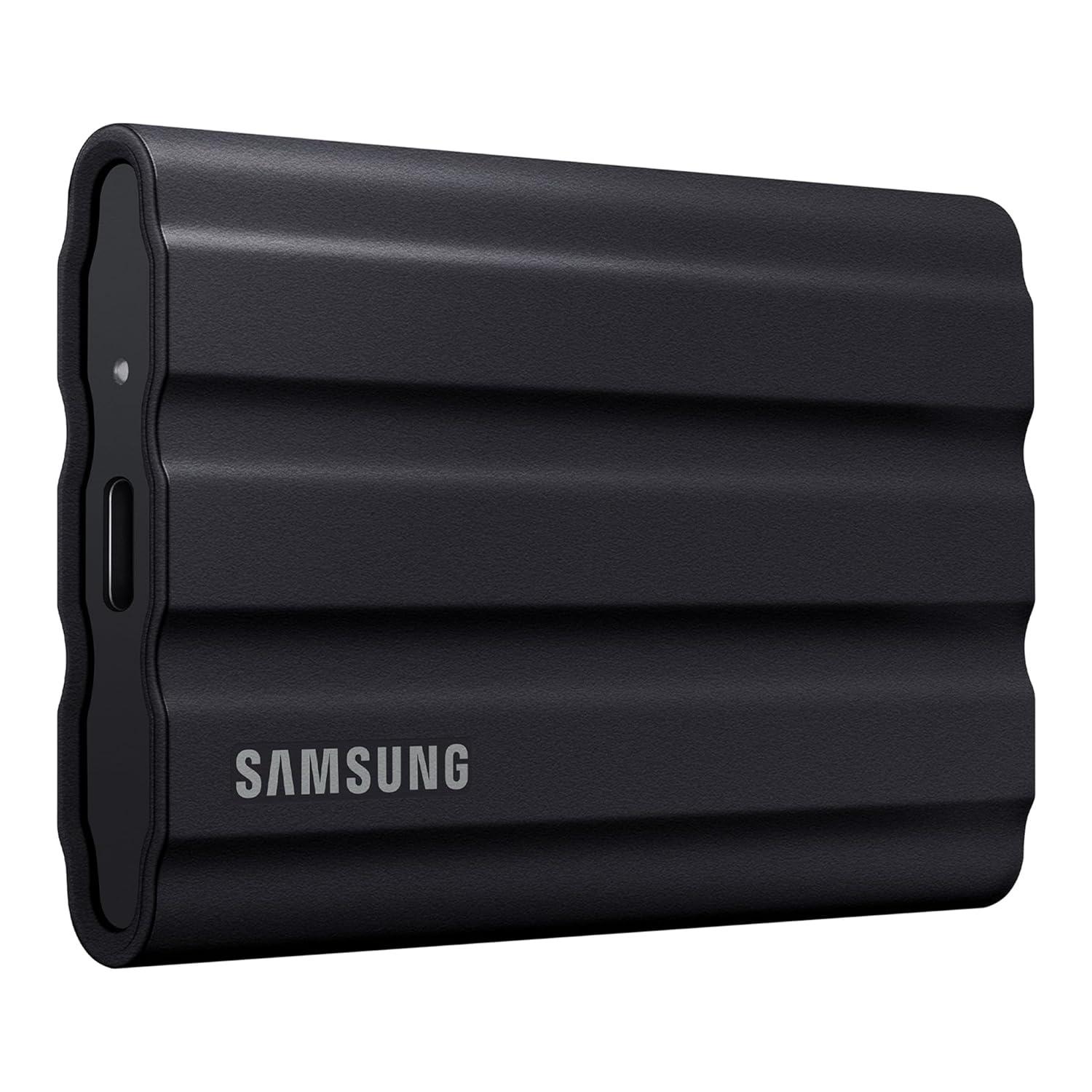 Samsung T7 Shield Portable SSD 1TB, USB 3.2 Gen2 External SSD, Speed Up to 1,050MB/s, Rugged, IP65 Water & Dust Resistant, MU-PE1T0S, Black, 3 Year Warranty