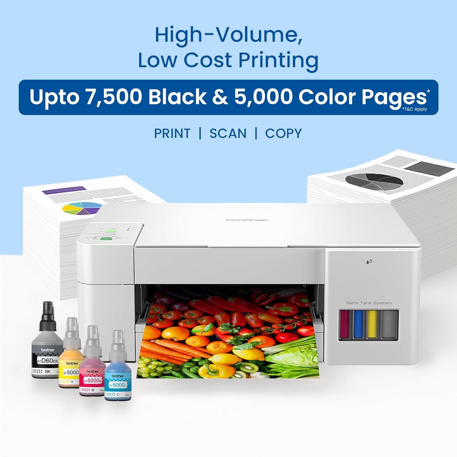 Brother DCP-T426W Inkjet A4 Color Multifunction Printer | 8 PPM (Black)/ 5 PPM (Colour) | 64 MB | Print, Scan, Copy | USB 2.0, Wiresless or Wi-Fi | Free Installation | 1 Year Warranty