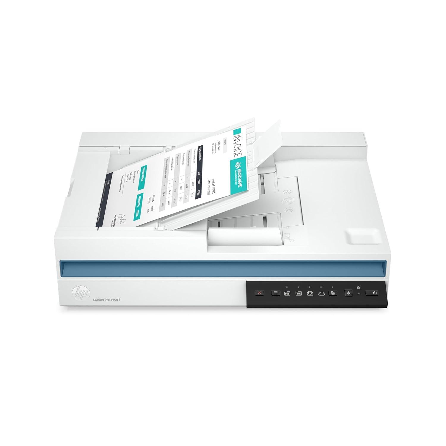 HP ScanJet Pro 3600 f1 | 30 PPM | 512 MB | USB 3.0 | ADF & Flatbed Scanning | Automatic Duplex | A4 Scanner | 1 Year Warranty