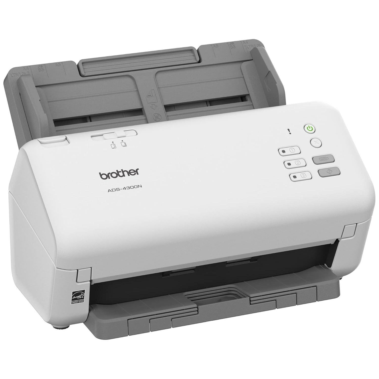 Brother ADS-4300N Desktop Document Scanner | 40 PPM | 512 MB | USB 3.0, Ethernet | ADF Scanning | Automatic Colour Scanning | A4 Scanner | 1 Year Warranty thumbnail 5