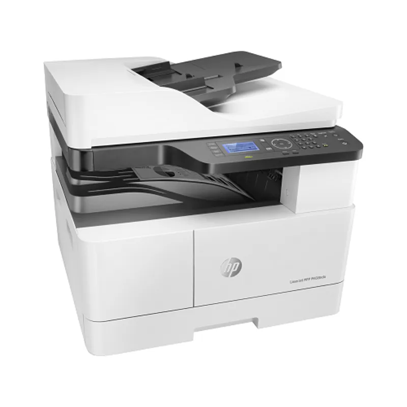 HP LaserJet MFP 438nda | A3 12 PPM, A4 22 PPM | 512 MB | Automatic Duplex | USB 2.0, Ethernet, Wireless or Wi-Fi | Print, Copy, Scan, ADF | A3 Mulfifunction Printer | 1 Year Warranty