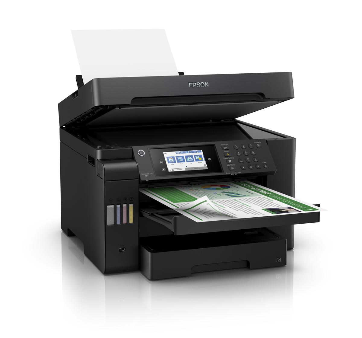Epson EcoTank L15150 A3 Inkjet Colour Multifunction Printer | A4 Simplex: Up to 25.0 ipm / 12.0 ipm| Duplex: Up to 16.0 ipm / 9.0 ipm | A3 Simplex: Up to 13.5 ipm / 6.0 ipm Duplex: Up to 10.0 ipm / 5.0 ipm | USB 2.0 | Ethernet | Wireless or Wi-Fi | Automa thumbnail 4