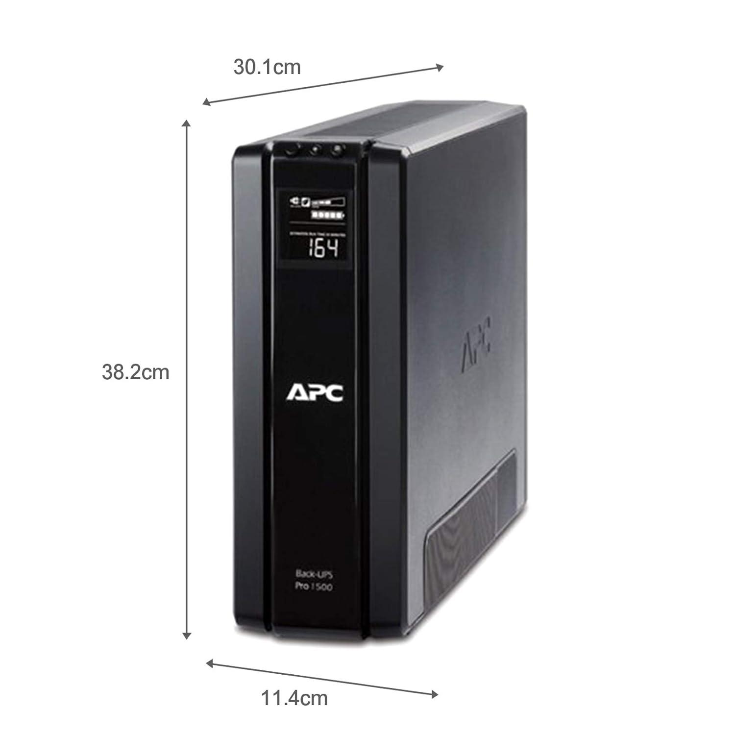 APC Back-UPS Pro BR1500G-IN, 1500VA line interactiv UPS | 865W, 230V UPS System, High-Performance Premium Power Backup & Protection for Home Office, Desktop PC, Gaming Console & Home Electronics | 2 Year Warranty thumbnail 3