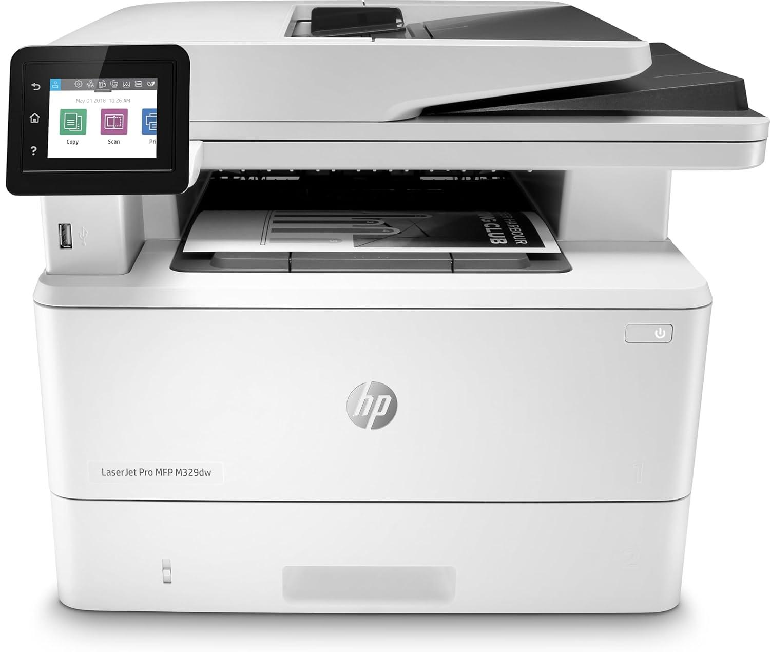 HP LaserJet Multifunction M329dw | 35 PPM | 512 MB Memory | Copy | Scan ADF | Automatic Duplex | Wireless | Ethernet and Speed USB | A4 Multifunction Printer | 1 Year on-site warranty