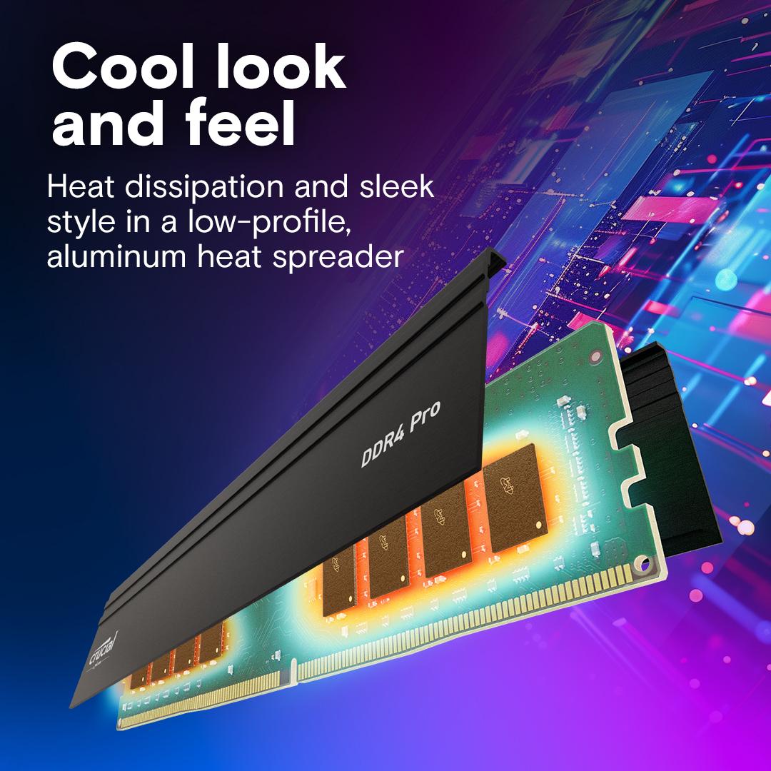 Crucial Pro 16GB DDR4 RAM 3200MHz Desktop RAM / Memory, CP16G4DFRA32A, 10 Year Warranty thumbnail 3