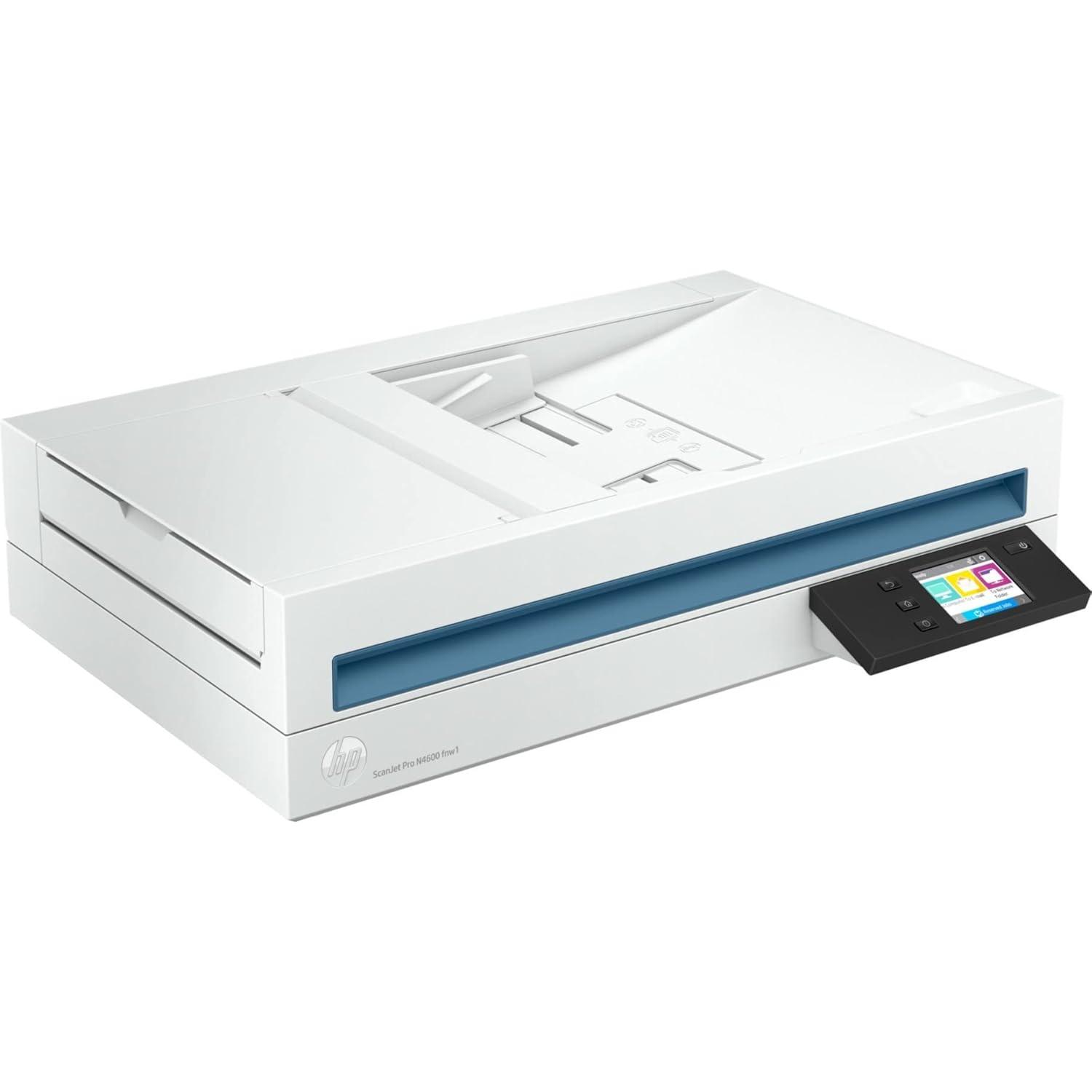 HP ScanJet Pro N4600 fnw1 | 40 PPM | Wireless or Wi-Fi | USB | Ethernet | ADF & Flatbed Scanning | Color Automatic Duplex | A4 Scanner | 1 Year Warranty thumbnail 3