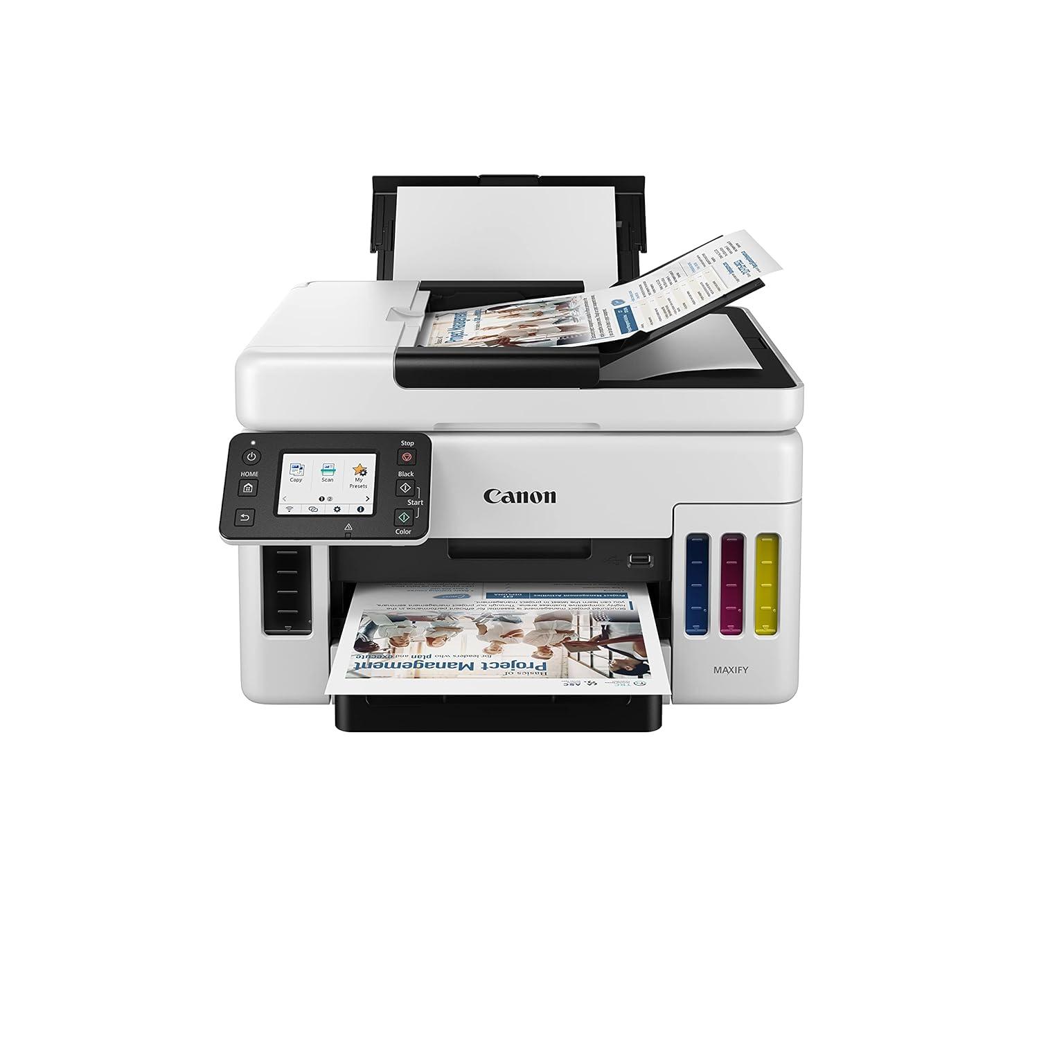 Canon MAXIFY MegaTank GX6070 A4 Ink Tank Colour Multifunction Printer | 24.0 ipm (Black/mono) and 15.5 ipm (Color) | USB 2.0 | Print | Scan | Copy | ADF | 1 Year Warranty thumbnail 2