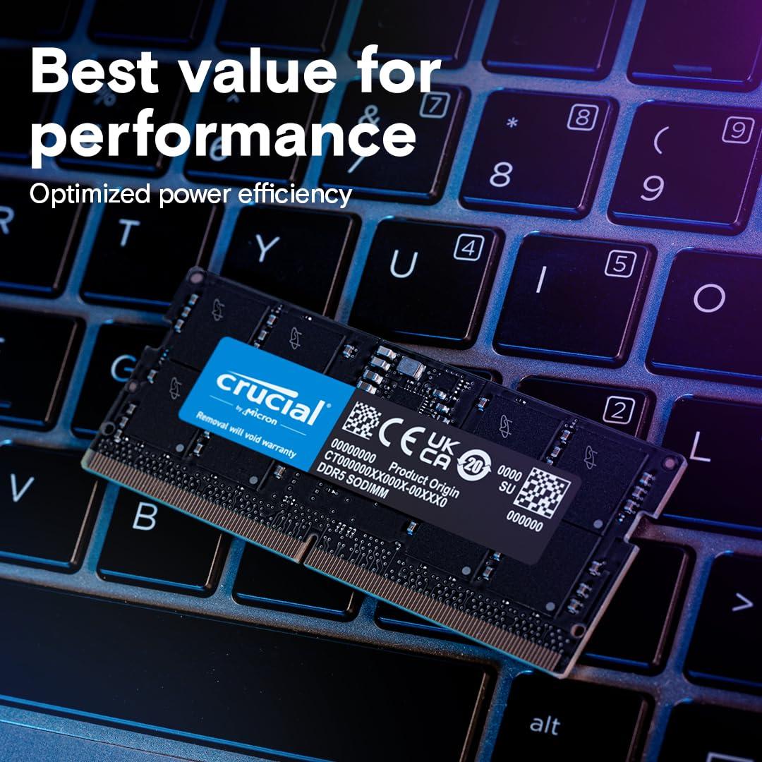 Crucial 64GB DDR5 RAM 5600MHz Laptop Memory, CT64G56C46S5, 10 Year Warranty thumbnail 3