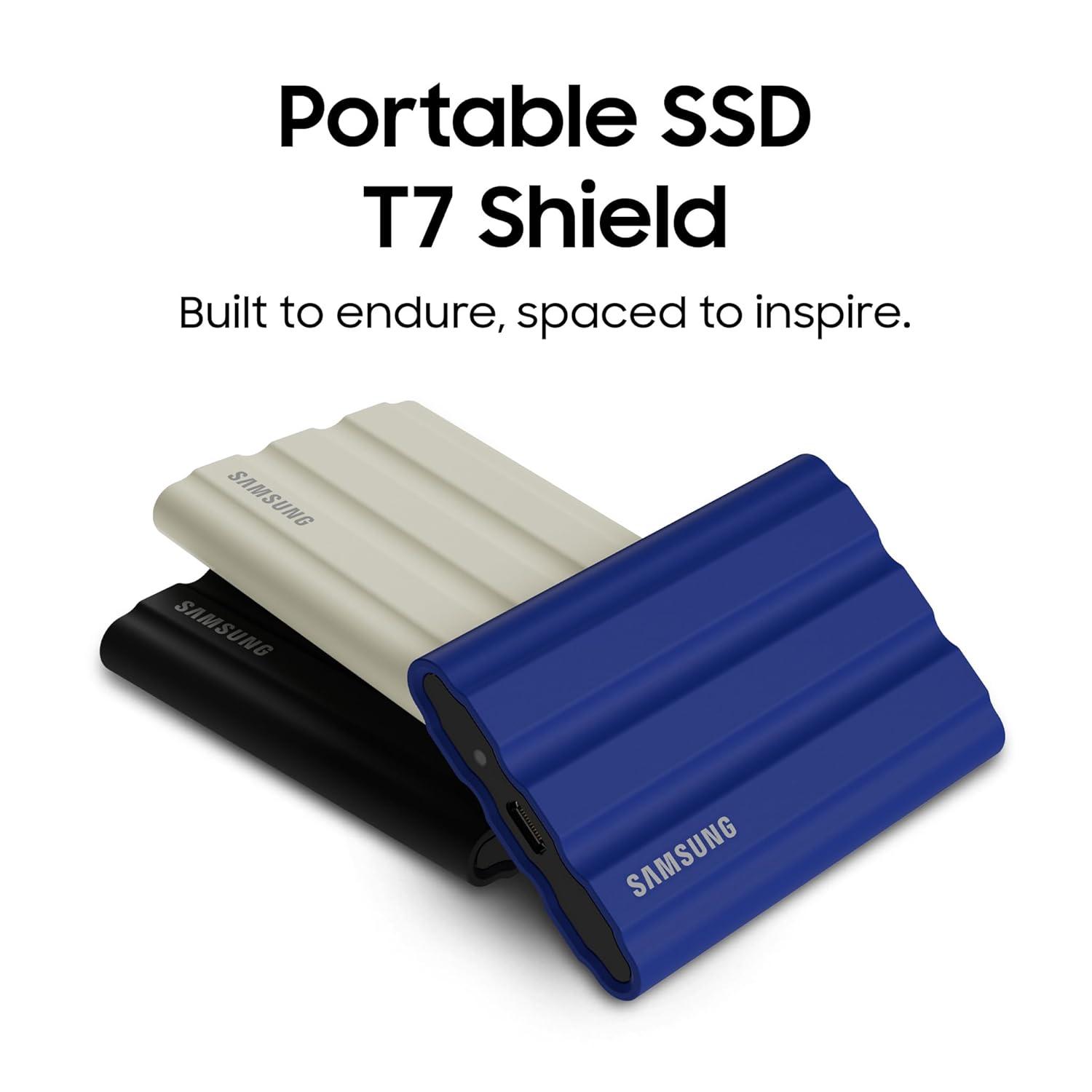 Samsung T7 Shield Portable SSD 4TB USB 3.2 Gen2 External SSD, Black, Up to 1,050MB/s, Mac Compatible, IP65 Water & Dust Resistant, for Photographers, Content Creators and Gaming, Rugged, MU-PE4T0S, 3 Year Warranty thumbnail 6