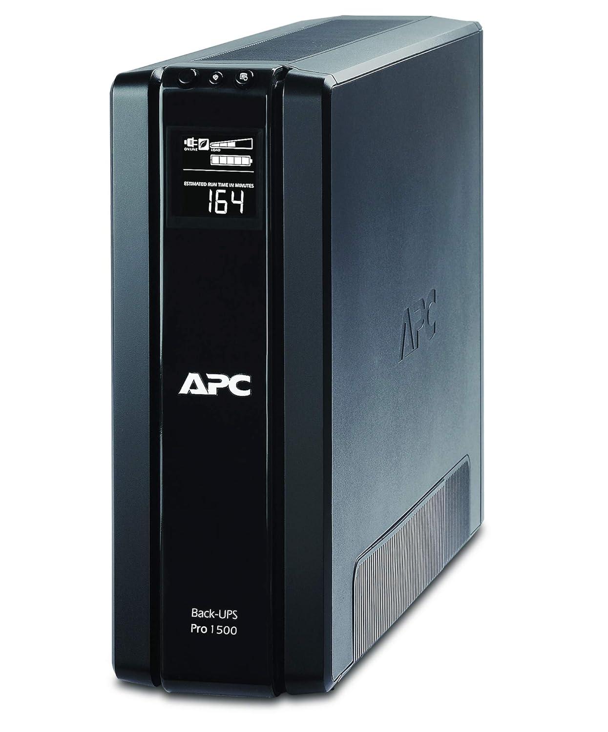 APC Back-UPS Pro BR1500G-IN, 1500VA line interactiv UPS | 865W, 230V UPS System, High-Performance Premium Power Backup & Protection for Home Office, Desktop PC, Gaming Console & Home Electronics | 2 Year Warranty