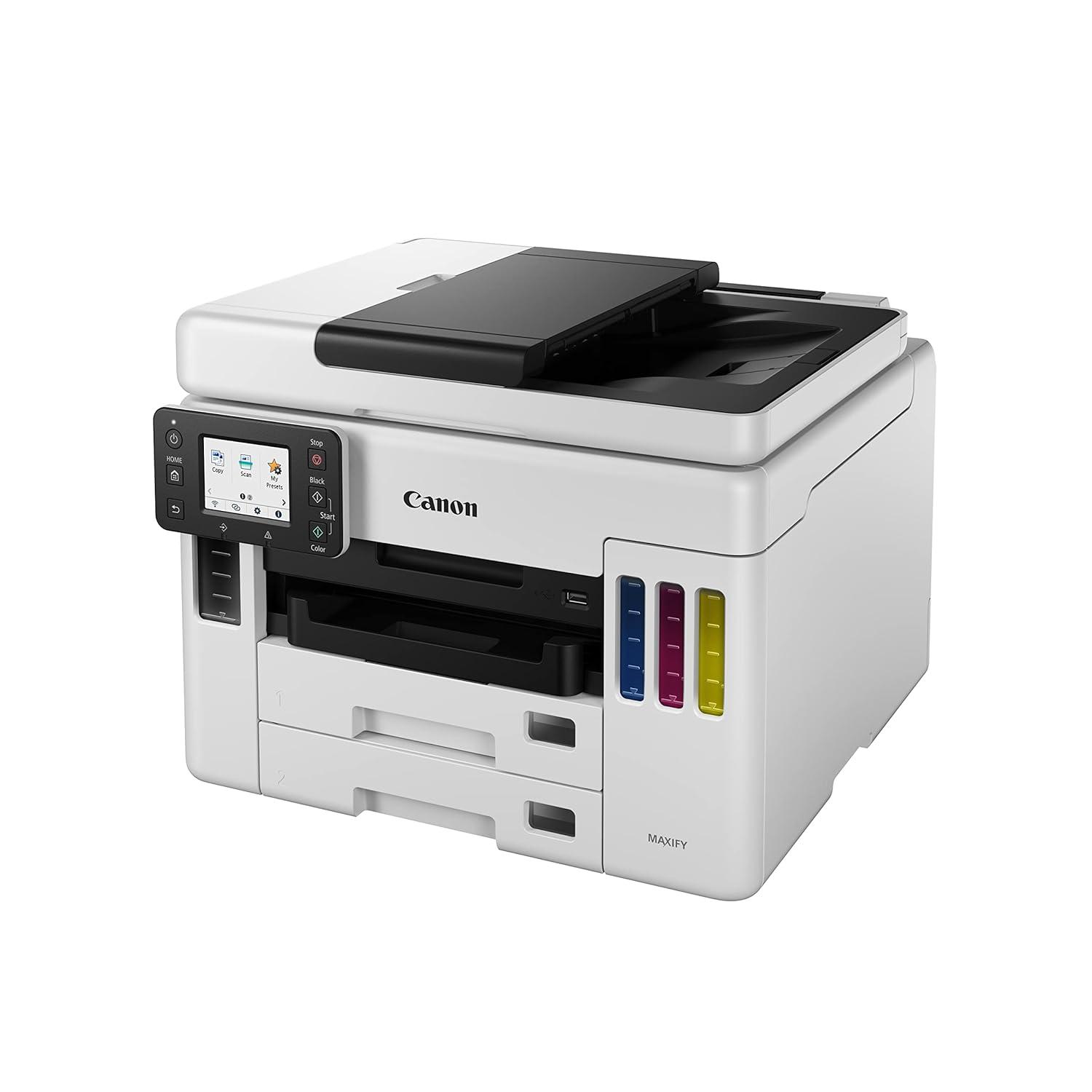 Canon MAXIFY MegaTank GX7070 A4 Ink Tank Colour Multifunction Printer | 24.0 IPM (Black) / 15.5 IPM (Colour) | USB 2.0, Ethernet | Wireless or Wi-Fi | Print, Scan, Copy, Fax | 2 years Standard Warranty thumbnail 3