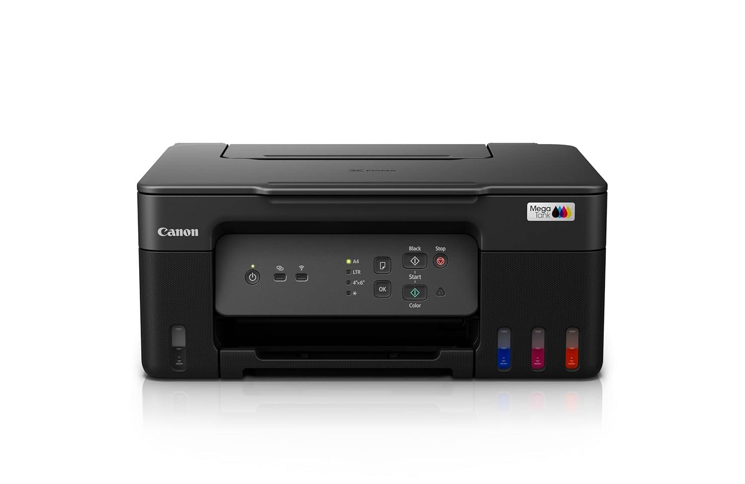 Canon PIXMA MegaTank G3730 A4 Ink Tank Colour Multifunction Printer | 11 / 6 IPM  (Black / Colour) | USB 2.0, Wireless or Wi-Fi | Print, Scan, Copy | 2 Years Warranty