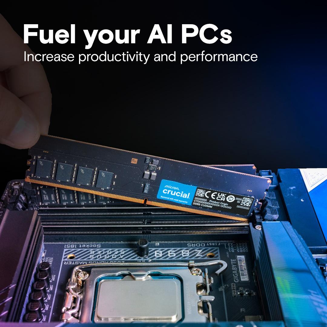 Crucial 128GB Kit (64GBx2) DDR5-6400 CUDIMM Desktop RAM / Memory, CT2K64G64C52CU5, 10 Year Warranty thumbnail 3