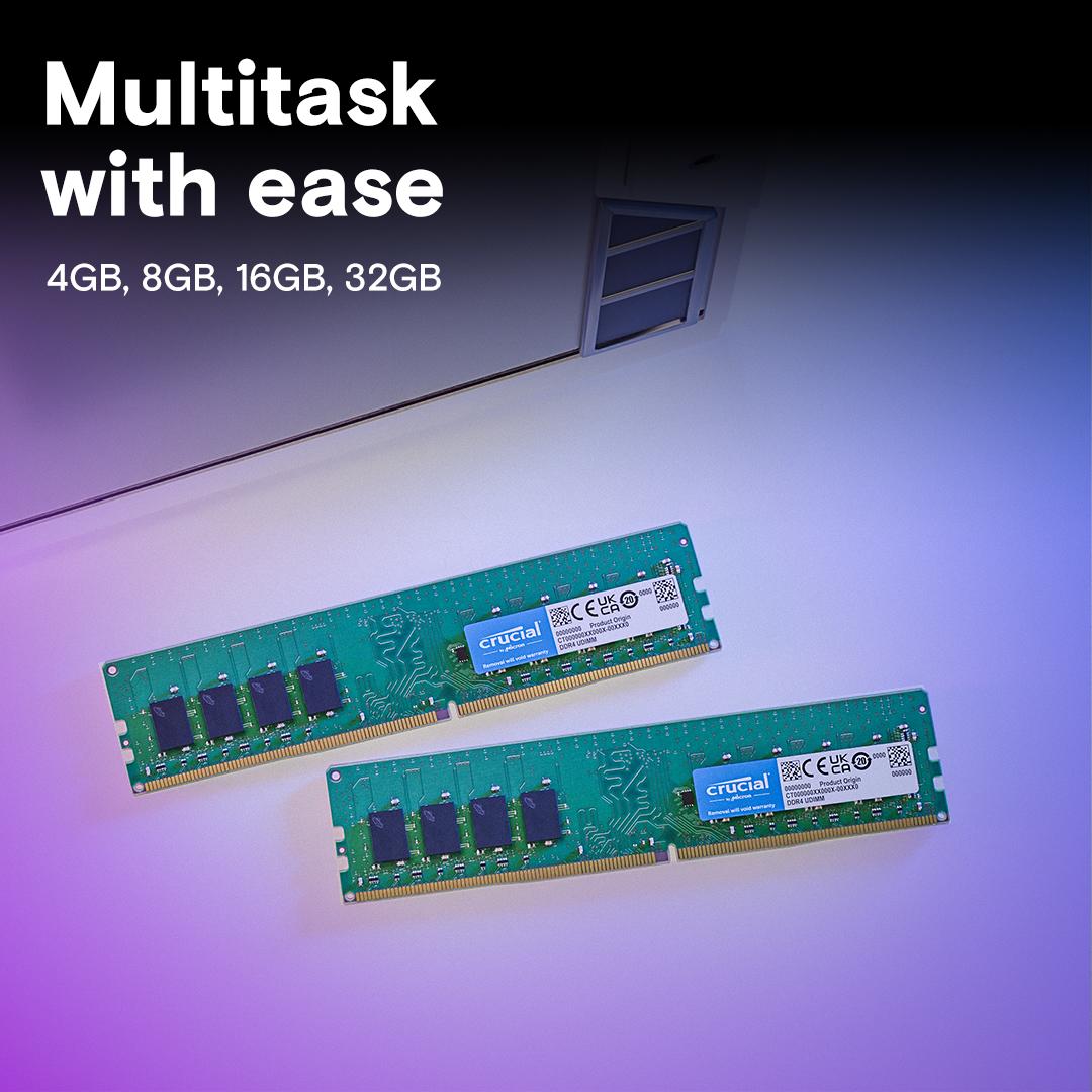 Crucial 64GB Kit (2x32GB) DDR4 RAM 3200MHz Desktop RAM / Memory, CT2K32G4DFD832A, 10 Year Warranty thumbnail 4