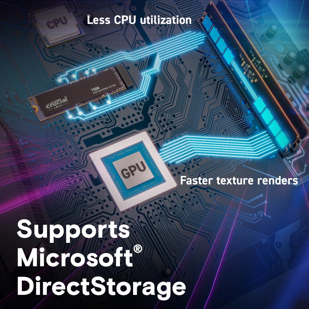 Crucial T500 2TB PCIe Gen4 NVMe M.2 SSD, Read and Write speeds up to 7400 & 7000MB/s, 5 Year Warranty thumbnail 3