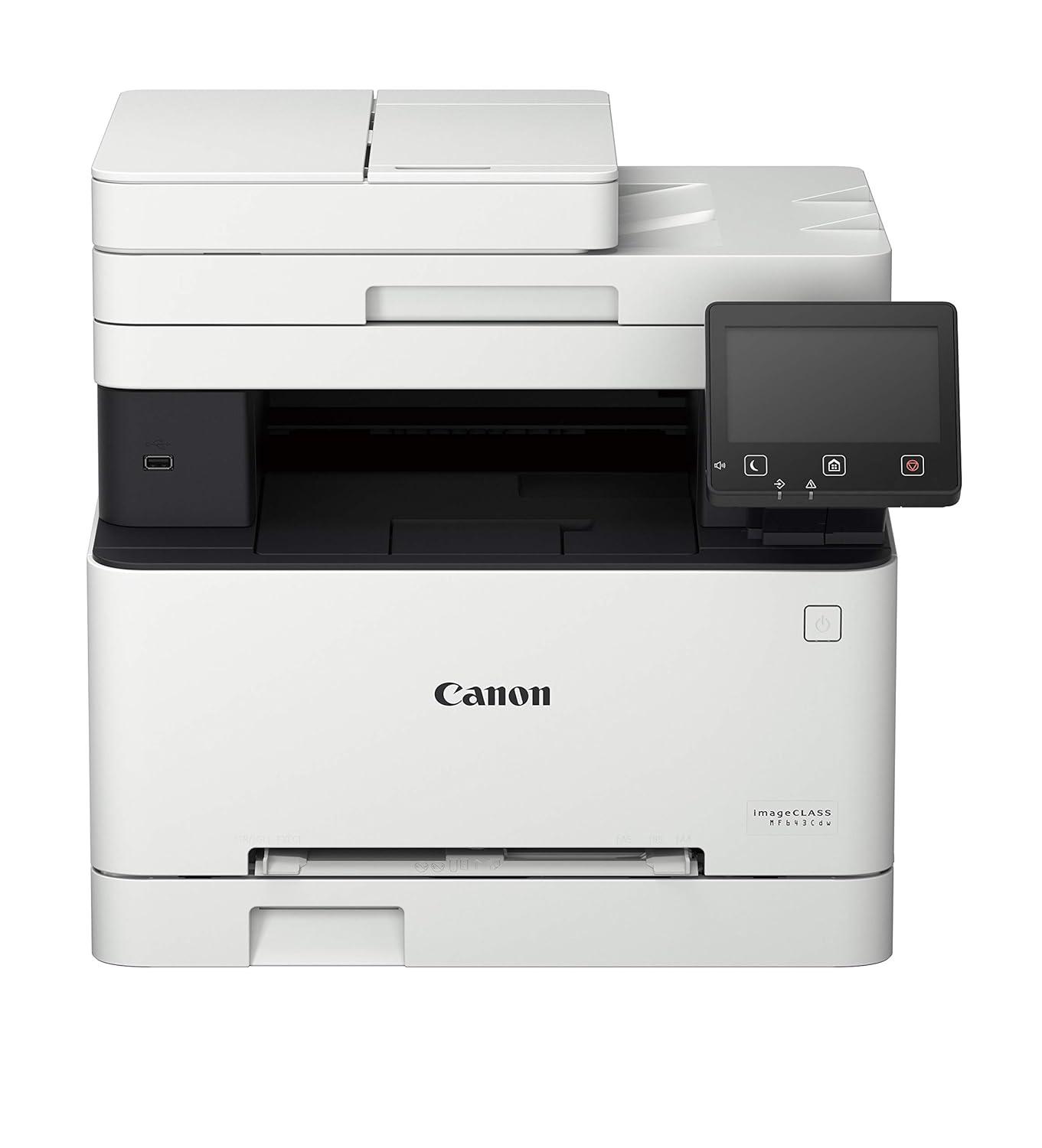 Canon imageCLASS MF643CDW A4 Colour Laser Multifunction Printer | 21 PPM (Black / Colour) | Print | Scan | Copy | ADF | USB 2.0 | Ethernet | Wireless or  WiFi | 1 Year Warranty
