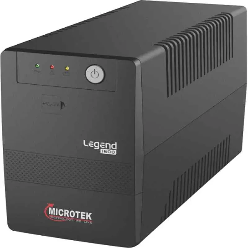 Microtek Legend 1600VA Line Interactive UPS | 960W | for Desktop PC & Home Office with 2 Years on UPS & 1 year on Battery