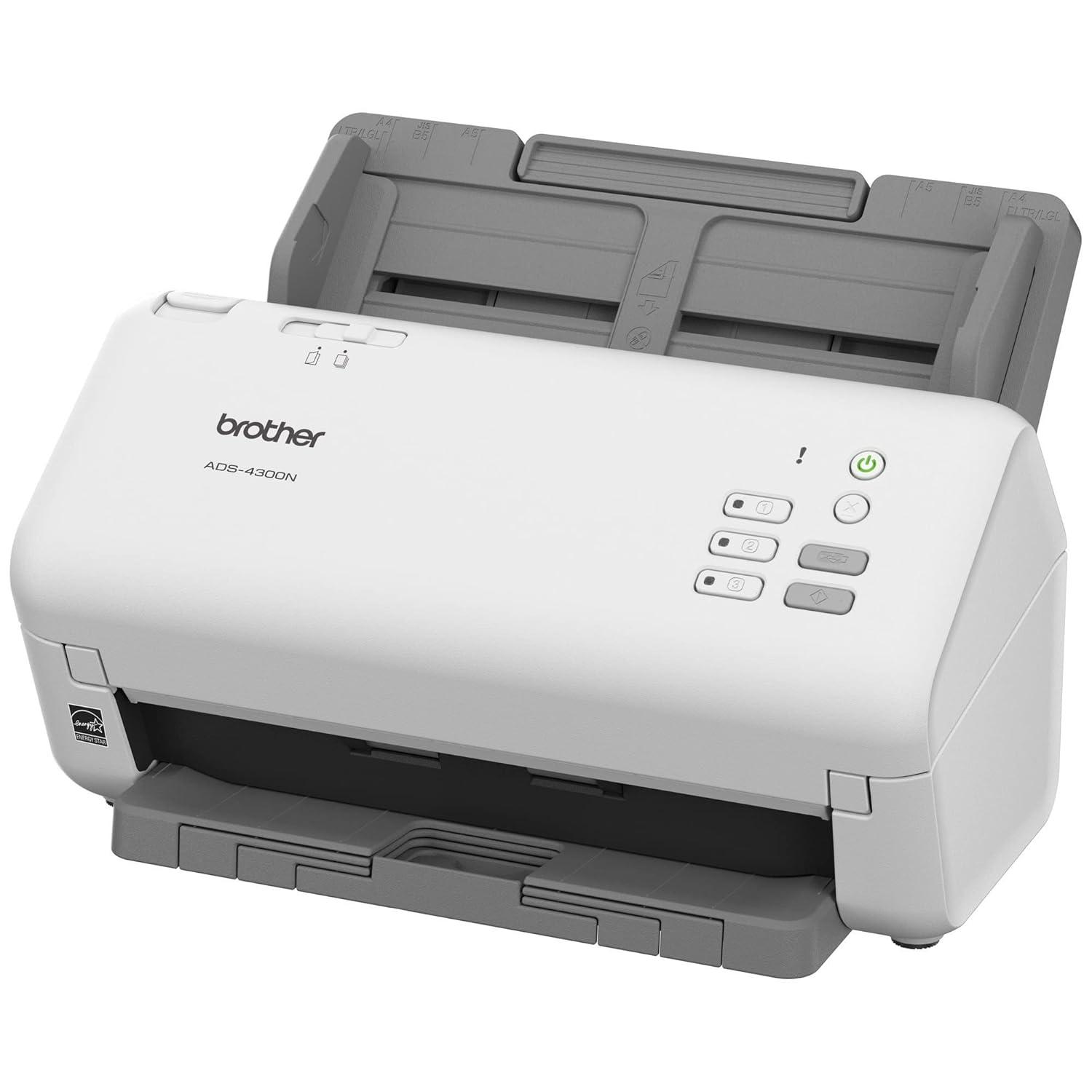 Brother ADS-4300N Desktop Document Scanner | 40 PPM | 512 MB | USB 3.0, Ethernet | ADF Scanning | Automatic Colour Scanning | A4 Scanner | 1 Year Warranty thumbnail 4