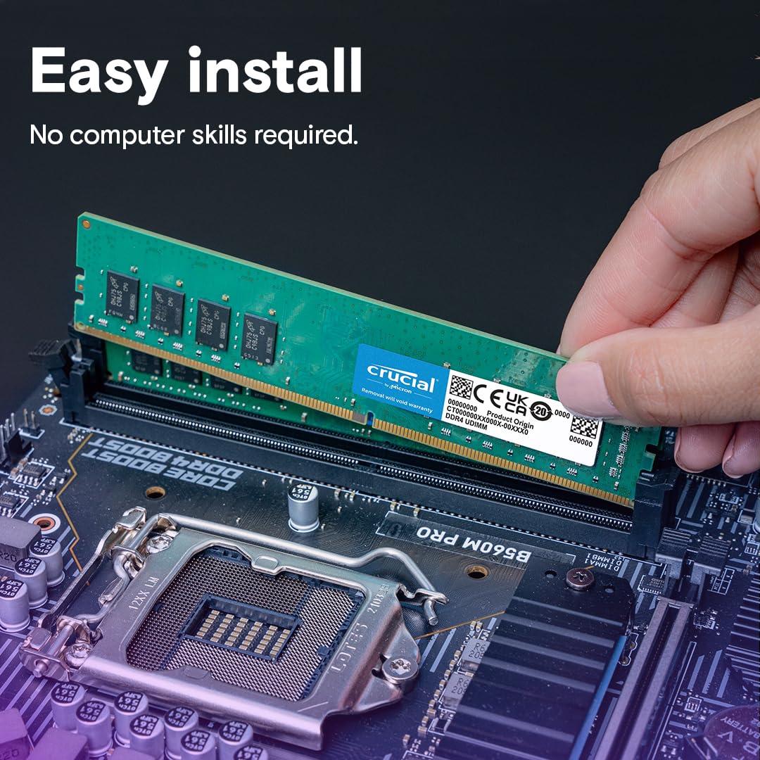 Crucial RAM 8GB DDR4 3200MHz Desktop Memory CT8G4DFRA32A, 10 Year warranty thumbnail 4