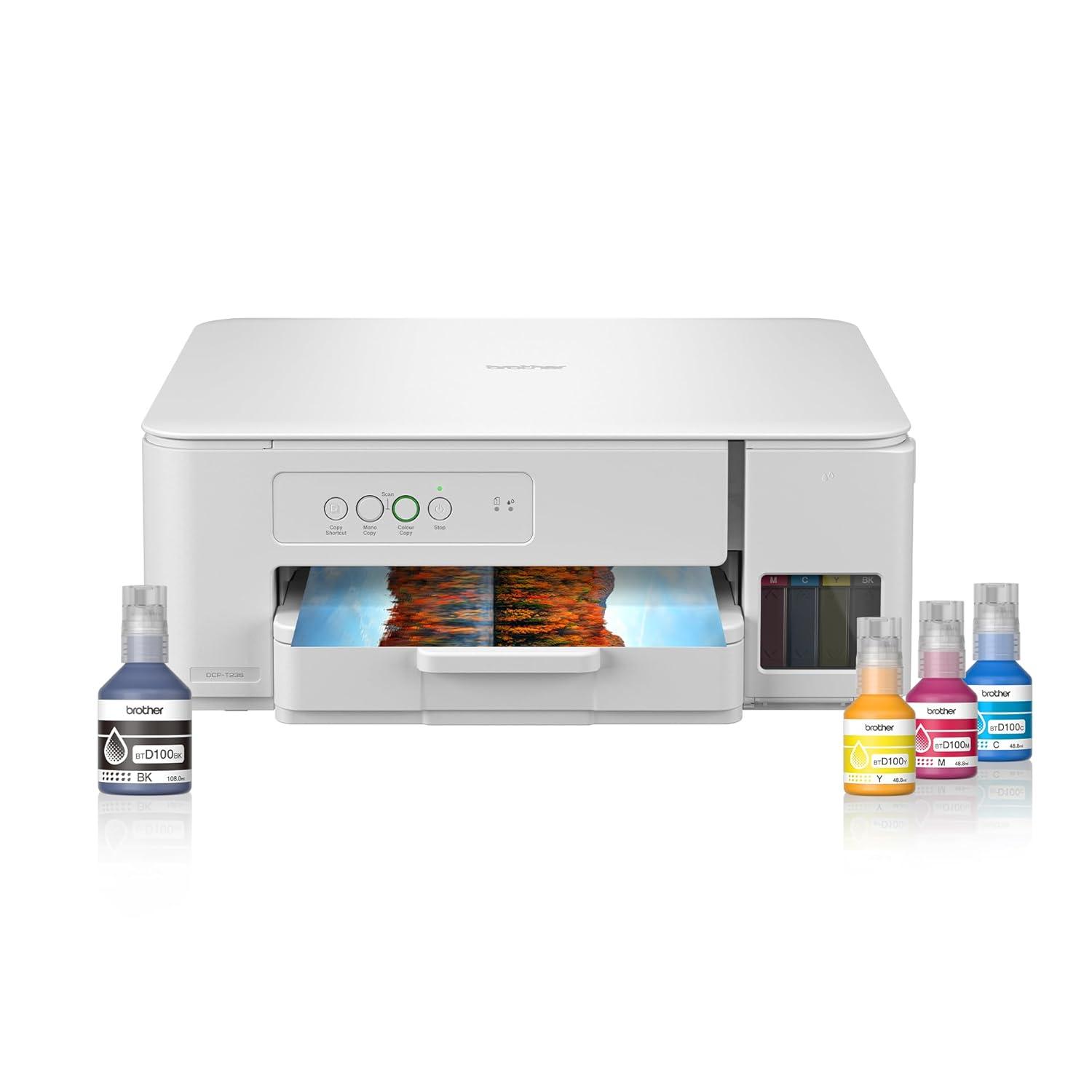 Brother DCP-T236 A4 Colour A4 Multifunction Printer | up to 16 ipm (Black)/ 9 ipm (Colour) | USB 2.0 | 64 MB | Print, Scan, Copy | Free Installation | 1 Year warranty