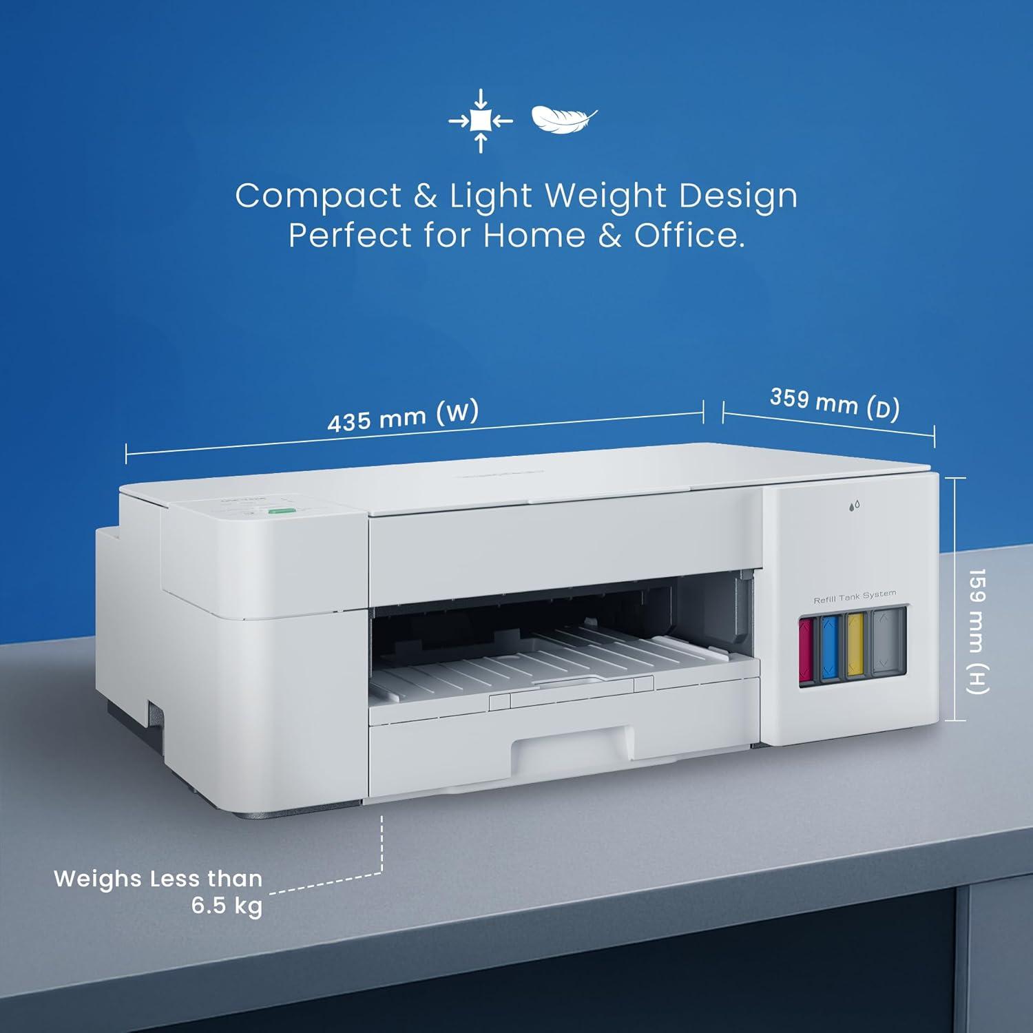 Brother Ink Tank DCP-T226 A4 Ink-Tank Colour Multifunction Printer | 16 IPM (Black)/ 9 IPM (Colour) | USB 2.0 | 64 MB | Print, Scan & Copy | Free Installation | 1 Year Warranty thumbnail 3