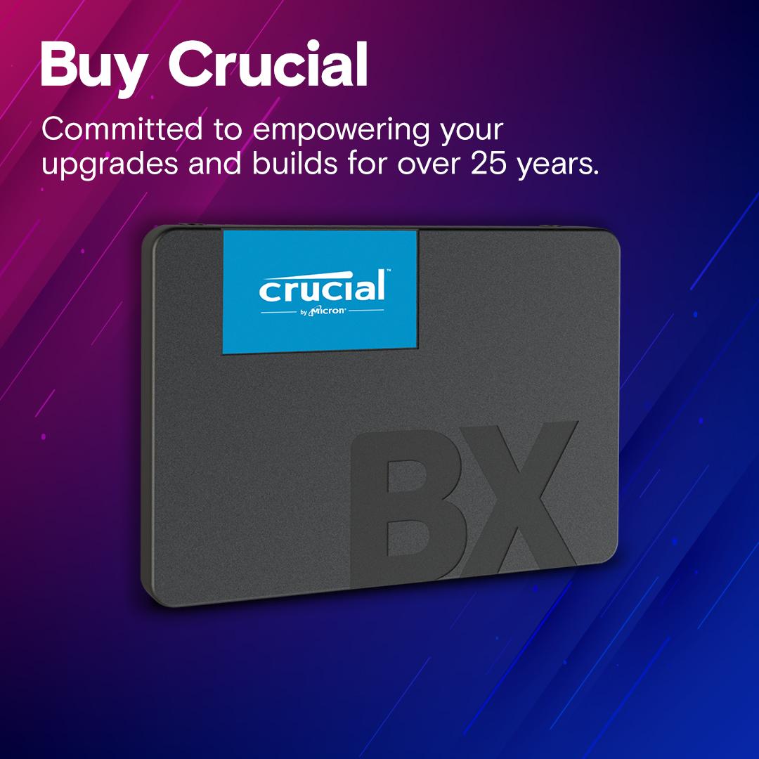 Crucial BX500 500GB 3D NAND SATA 2.5-inch, Read and Write speeds up to SSD 540 & 500 MBps, 3 Year Warranty thumbnail 3
