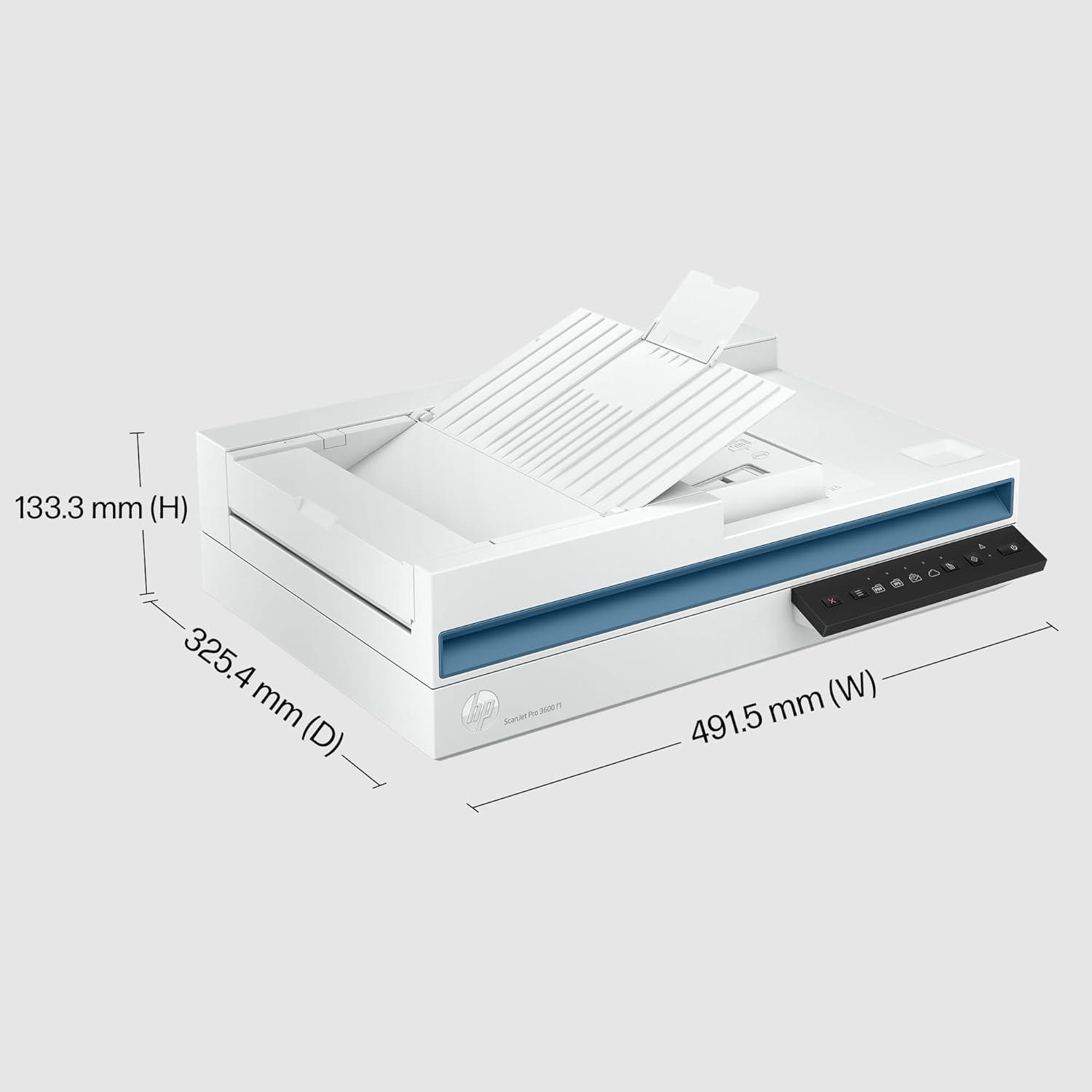 Image of HP ScanJet Pro 3600 f1 | 30 PPM | 512 MB | USB 3.0 | ADF & Flatbed Scanning | Automatic Duplex | A4 Scanner | 1 Year Warranty