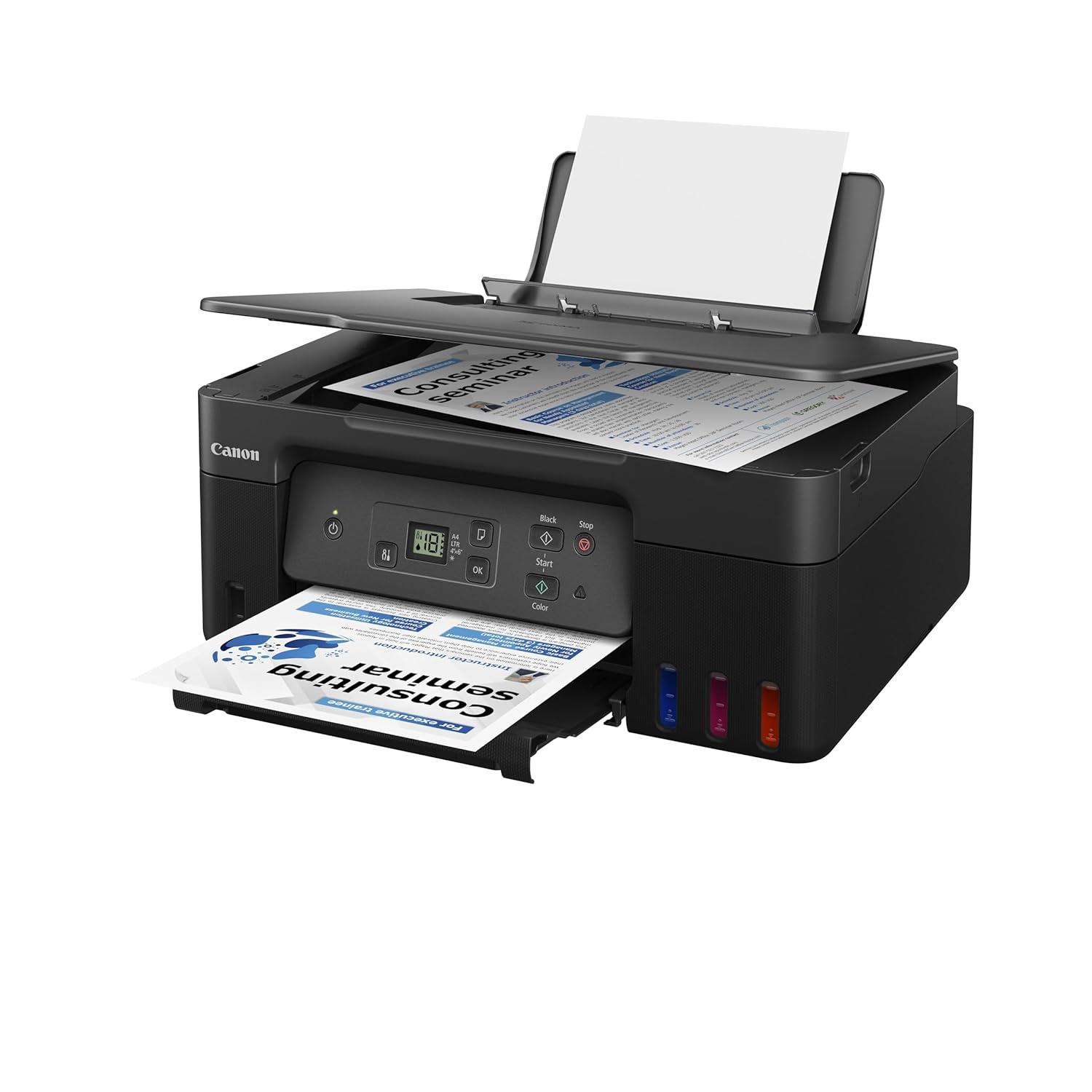 Canon PIXMA MegaTank G2770 A4 Ink-Tank Colour Multifunction Printer | 11 / 6 IPM (Black / Colour) | USB 2.0 | Print, Scan, Copy | 2 Years Standard Warranty thumbnail 2