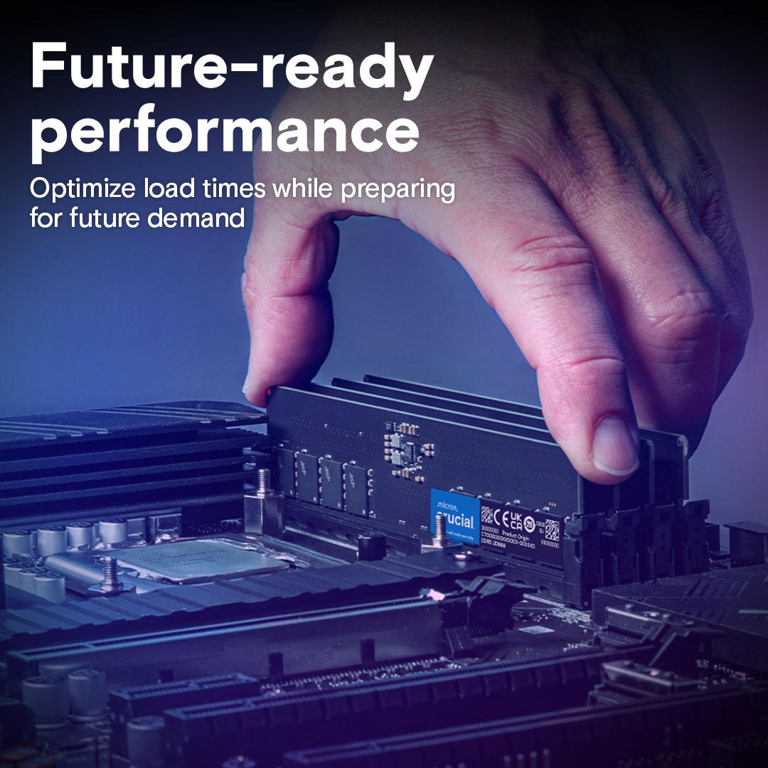 Crucial 8GB DDR5 RAM 5600MHz Desktop RAM / Memory, CT8G56C46U5, 10 Year Warranty thumbnail 3