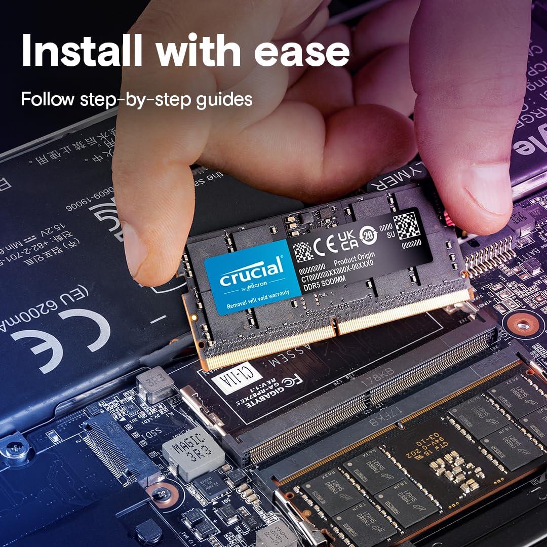 Crucial 64GB DDR5 RAM 5600MHz Laptop Memory, CT64G56C46S5, 10 Year Warranty thumbnail 4
