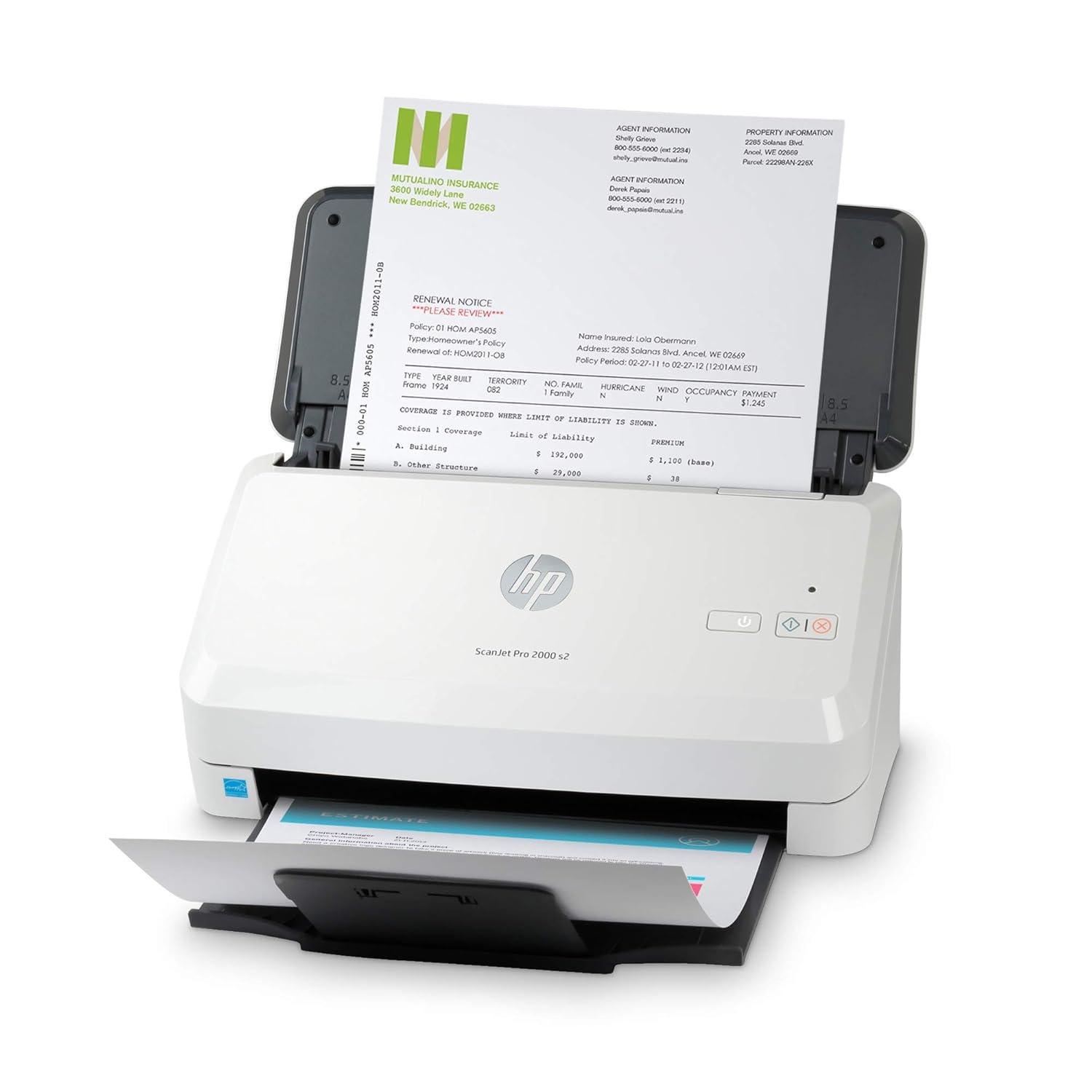 HP Scanjet Pro 2000 s2 Sheet-Feed Scanner | Simplex 35 PPM | Duplex 70 PPM | Automatic Duplex | USB 3.0 | 1 Year warranty  thumbnail 3