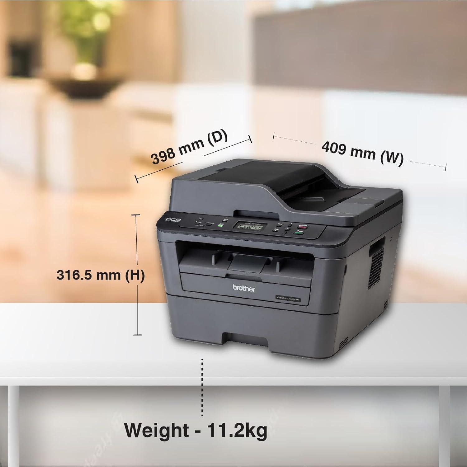 Brother DCP-L2541DW | 30 PPM | 32 MB | USB 2.0, Ethernet, Wireless or Wi-Fi | Print, Copy, Sacan, ADF | Automatic Duplex | A4 Printer | 1 Year Warranty thumbnail 5