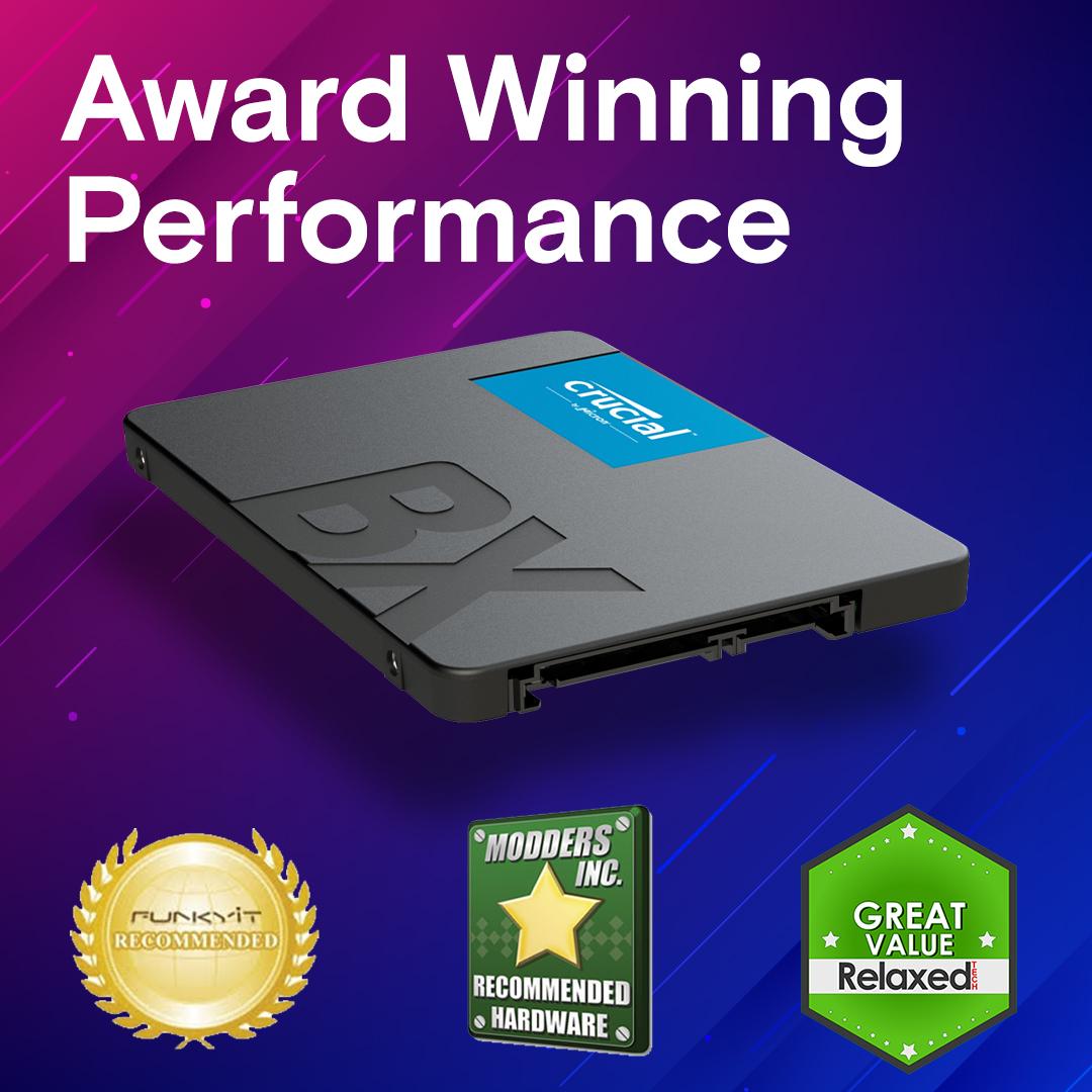 Crucial BX500 500GB 3D NAND SATA 2.5-inch, Read and Write speeds up to SSD 540 & 500 MBps, 3 Year Warranty thumbnail 2