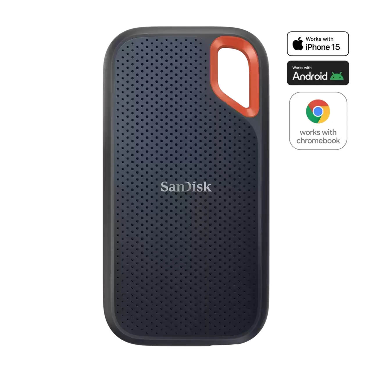 SanDisk Extreme Portable SSD 2TB (Black), Read & Write Speed up to 1050 & 1000 MB/s, Up to three meter drop protection and IP65 water and dust resistance, USB 3.2 Gen 2, 5 Year Warranty