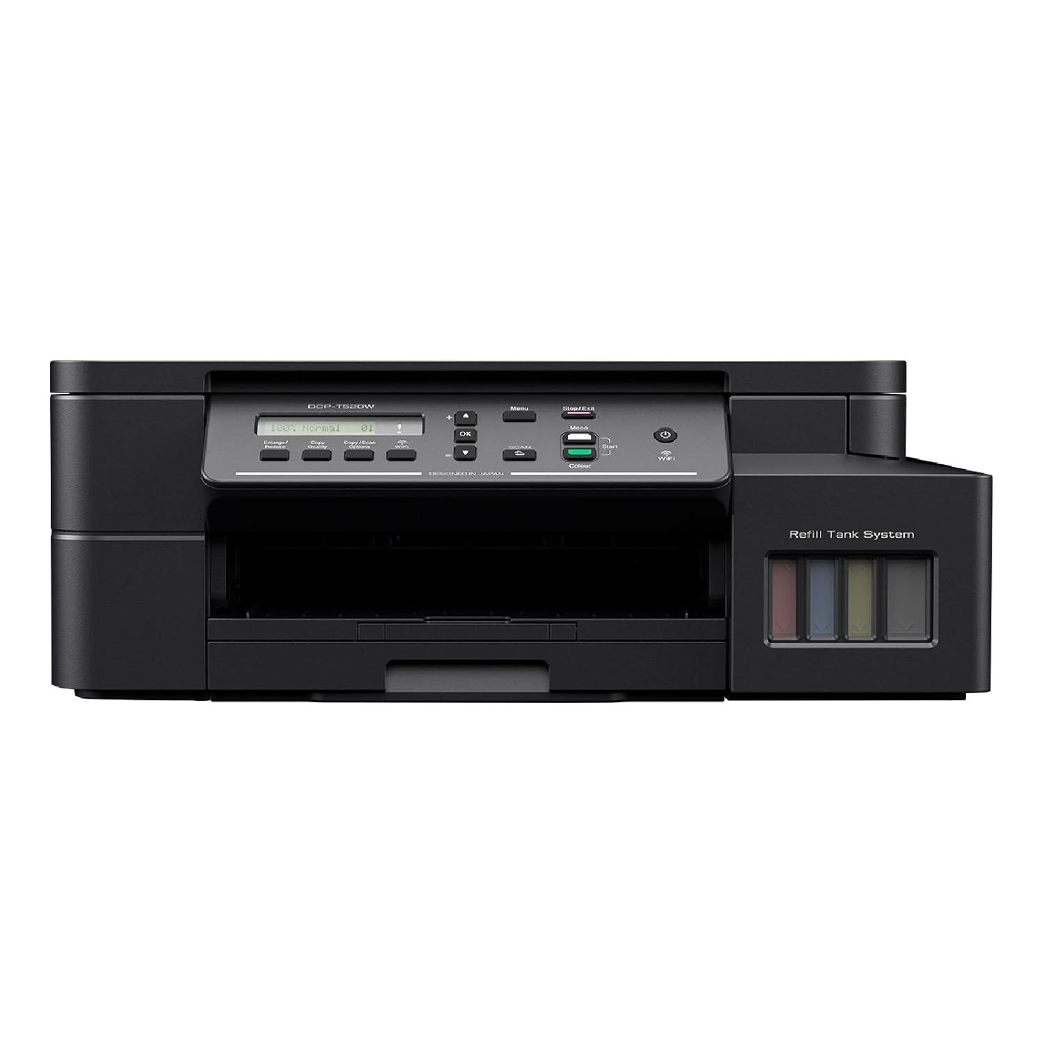 Brother DCP-T525W Inkjet A4 Colour Multifunction Printer | 8 PPM (Black)/ 5 PPM (Colour) | 128 MB | Print, Scan, Copy |USB 2.0, Wireless or Wi-Fi | Free Installation | 1 Year Warranty