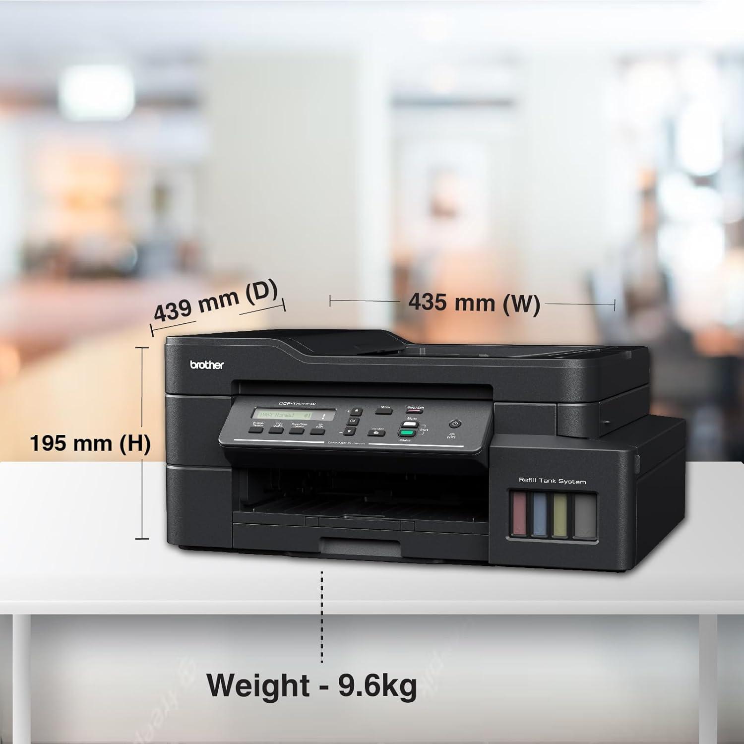 Brother DCP-T820DW A4 Multifunction Colour Inkjet Printer | 8 PPM (Black)/ 8 PPM (Colour) | 128 MB | Print, Copy, Scan, ADF | USB 2.0, Ethernet, Wireless or Wi-Fi | Automatic Duplex | Free Installation | 1 Year Warranty thumbnail 6